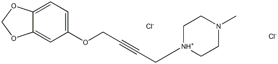 1-[4-(1,3-BENZODIOXOL-5-YLOXY)-2-BUTYNYL]-4-METHYLPIPERAZINIUM DICHLORIDE Struktur