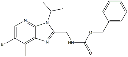 (6-BROMO-3-ISOPROPYL-7-METHYL-3H-IMIDAZO[4,5-B]PYRIDIN-2-YLMETHYL)-CARBAMIC ACID BENZYL ESTER Struktur