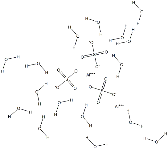 Aluminum sulfate hexadecahydrate Struktur