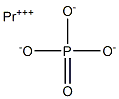 Praseodymium(III) orthophosphate Struktur