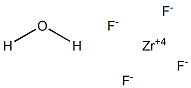 Zirconium fluoride monohydrate Struktur