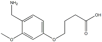 4-(4-(Aminomethyl)-3-methoxyphenoxy)butanoic acid Struktur