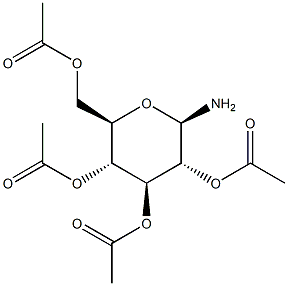 2,3,4,6-Tetra-O-acetyl-b-D-glucopyranosylamine Struktur