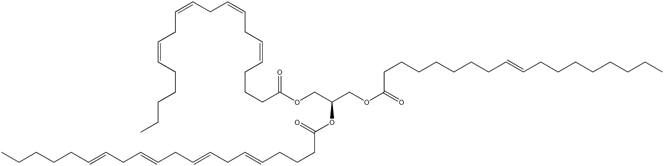 1-(9Z-octadecenoyl)-2,3-di-(5Z,8Z,11Z,14Z-eicosatetraenoyl)-sn-glycerol Struktur