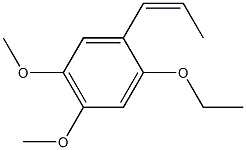 cis-4,5-Dimethoxy-2-ethoxy-beta-methylstyrene Struktur