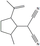 Cyclopentane, 2-(1,1-dicyanomethyl)-1-isopropenyl-3-methyl- Struktur