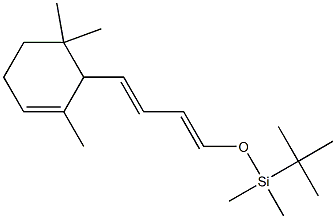 t-Butyl-dimethyl-[4-(2,6,6-trimethyl-cyclohex-2-enyl)-buta-1,3-dienylo xy]-silane Struktur