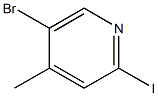 5-Bromo-2-iodo-4-picoline Struktur