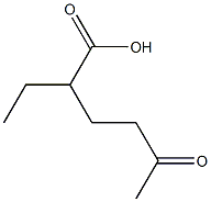 2-ethyl-4-acetylbutyric acid Struktur