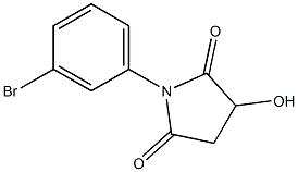 N-(3-bromophenyl)-2-hydroxysuccinimide Struktur