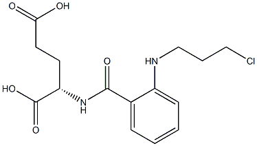 N-(mono-2-chloroethylmonomethyl)aminobenzoyl glutamic acid Struktur