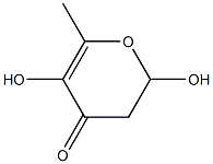 2,3-dihydro-2,5-dihydroxy-6-methyl-4H-pyran-4-one Struktur