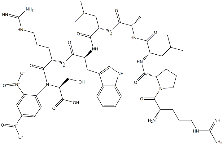 2,4-dinitrophenyl-arginyl-prolyl-leucyl-alanyl-leucyl-tryptophyl-arginyl-serine Struktur