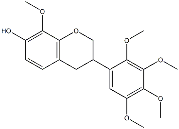 7-hydroxy-2',3',4',5',8-pentamethoxyisoflavan Struktur