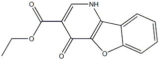 ethyl 1,4-dihydro-4-oxo(1)benzofuro(3,2-b)pyridine-3-carboxylate Struktur