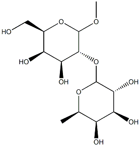 methyl 2-O-fucopyranosyl-galactopyranoside Struktur