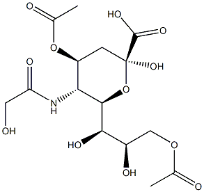 4,9-di-O-acetyl-N-glycolylneuraminic acid Struktur