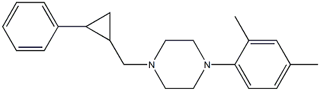 1-((2-phenylcyclopropyl)-methyl)-4-(2,4-dimethylphenyl)piperazine Struktur