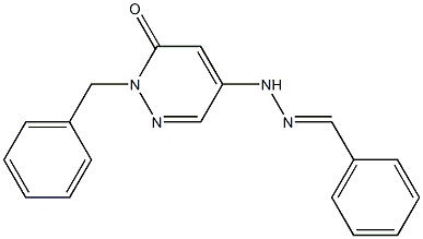 2-benzyl-5-benzylidene-hydrazinopyridazin-3(2H)-one Struktur