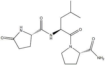 pyroglutamyl-leucyl-prolinamide Struktur