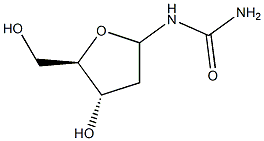 N-(2-deoxy-erythro-pentofuranosyl)urea Struktur