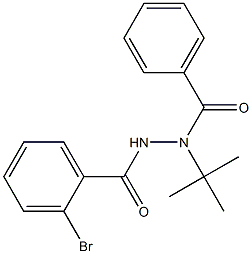 1-benzoyl-2-(2-bromobenzoyl)-tert-butylhydrazine Struktur