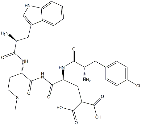 tryptophyl-methionyl-4-chlorophenylalanyl-gamma-carboxyglutamamide Struktur