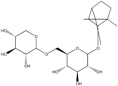 bornyl 6-O-xylopyranosylglucopyranoside Struktur