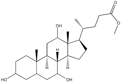 3,7,12-trihydroxy-24-cholanic acid methyl ester Struktur