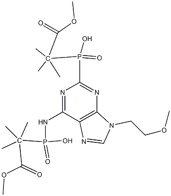 bis(pivaloyloxymethyl)-9-(2-phosphonylmethoxyethyl)adenine Struktur