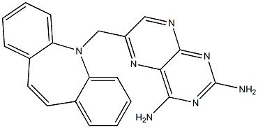 N-((2,4-diaminopteridin-6-yl)methyl)dibenz(b,f)azepine Struktur