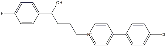 4-(4-chlorophenyl)-1-(4-(4-fluoro-phenyl))-4-hydroxybutylpyridinium Struktur