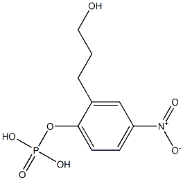 2-(hydroxypropyl)-4-nitrophenyl phosphate Struktur