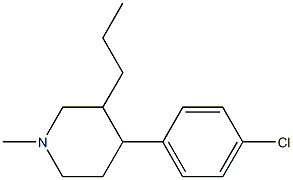 4-(4-chlorophenyl)-1-methyl-3-n-propylpiperidine Struktur