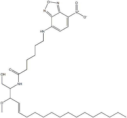 N-(6-N-(7-nitrobenz-2-oxa-1,3-diazol-4-yl)aminohexanoyl)-3-O-methylsphingosine Struktur