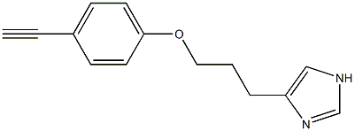 4-ethynylphenyl 3-(1H-imidazol-4-yl)propyl ether Struktur