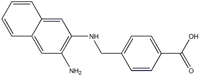 4-((3-amino-2-naphthyl)aminomethyl)benzoic acid Struktur