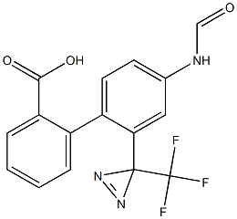 4-((3-(3-(trifluoromethyl)-3H-diazirin-3-yl)phenyl)carboxamido)benzoic acid Struktur