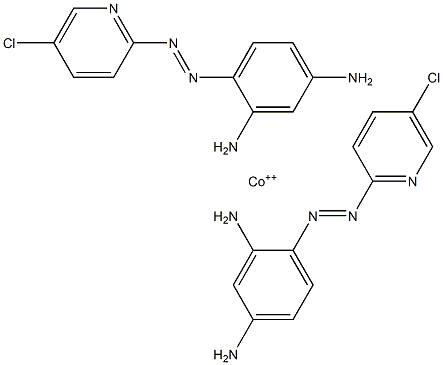 bis(4-((5-chloro-2-pyridyl)azo)-1,3-diaminobenzene)cobalt(II) Struktur