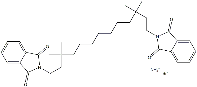 heptane-1,7-bis-(dimethyl-3'-phthalimidopropyl)ammonium bromide Struktur