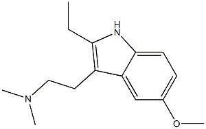 2-ethyl-5-methoxy-N,N-dimethyltryptamine Struktur