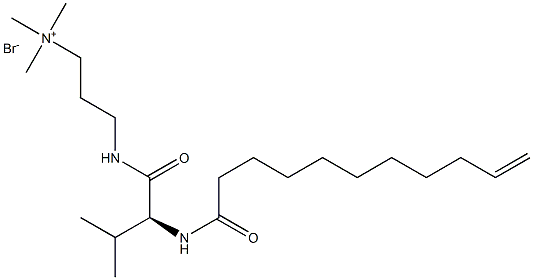 3-(N-10-undecenoyl-L-valyl)aminopropyl trimethylammonium bromide Struktur