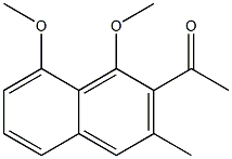 2-acetyl-1,8-dimethoxy-3-methylnaphthalene Struktur