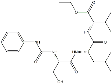 phenylaminocarbonyl-seryl-leucyl-valine ethyl ester Struktur