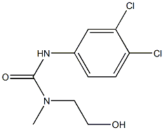 N-(2-HYDROXYETHYL)-N-METHYL-N'-(3,4-DICHLOROPHENYL)UREA Struktur