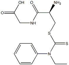 S-(N-PHENYLETHYLTHIOCARBAMOYL)CYSTEINYLGLYCINE Struktur