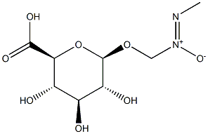 METHYLAZOXYMETHANOL-BETA-D-GLUCOSIDURONICACID Struktur