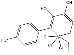 1,1,1-TRICHLORO-2(4-HYDROXYPHENYL)-2'-(3,4-DIHYDROXYPHENYL)ETHANE Struktur