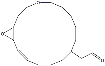 4,17-DIOXABICYCLO(14.1.0)HEPTADEC-14-ENE-10-ACETALDEHYDE,. Struktur