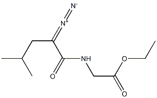 N-(2-DIAZO-4-METHYLVALERYL)-GLYCINEETHYLESTER Struktur